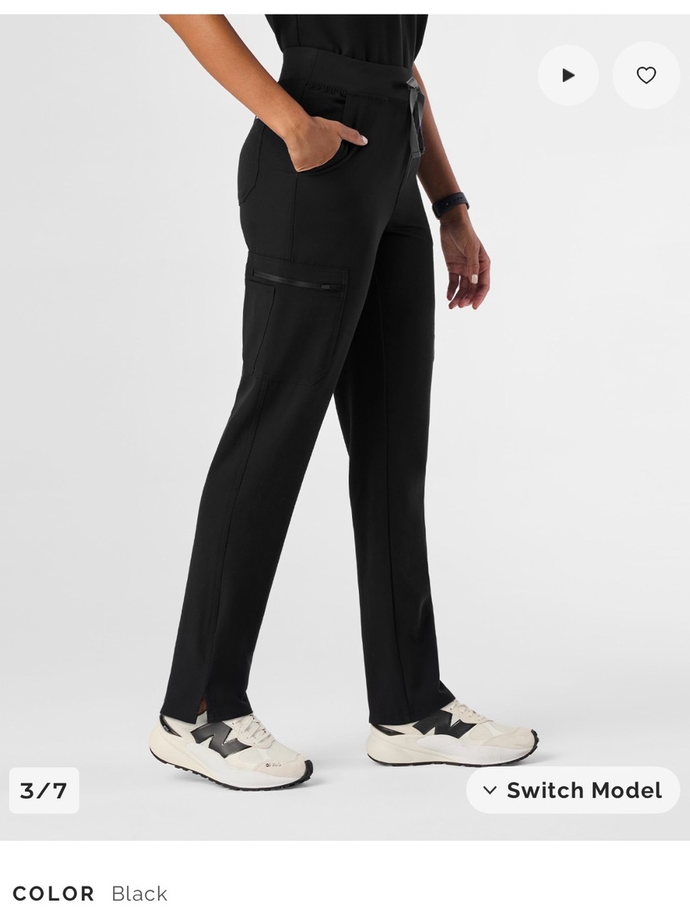 FIGS Yola High Waisted 2.0 Scrub Pant - Black